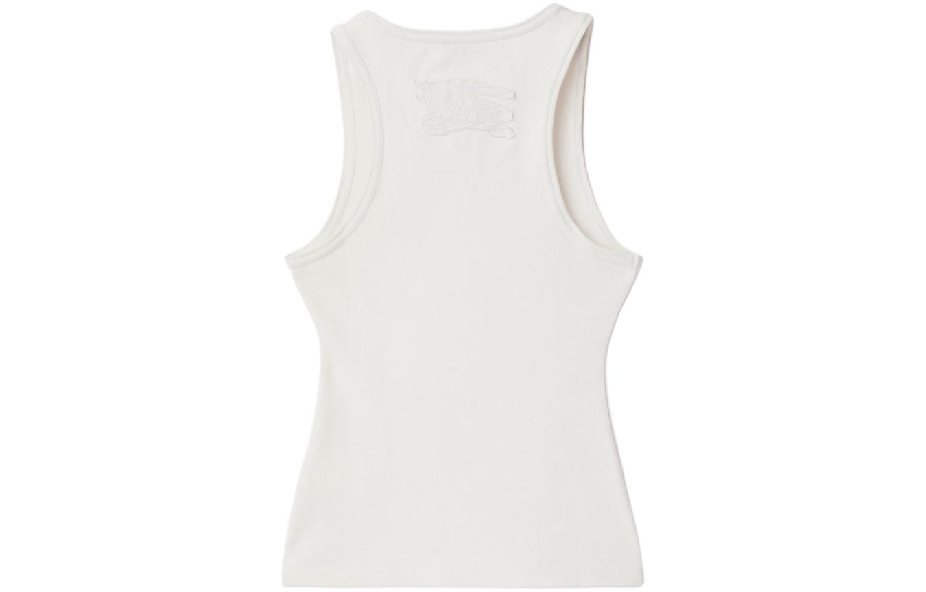 Lookbook (W) Burberry Slim Knit Tank Top Logo Patch Warna Salt Crystal. 80882821