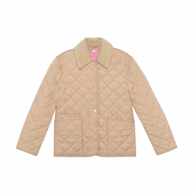 (Women) Burberry Solid Beige Single-Breasted Long-Sleeve Jacket. 80545561