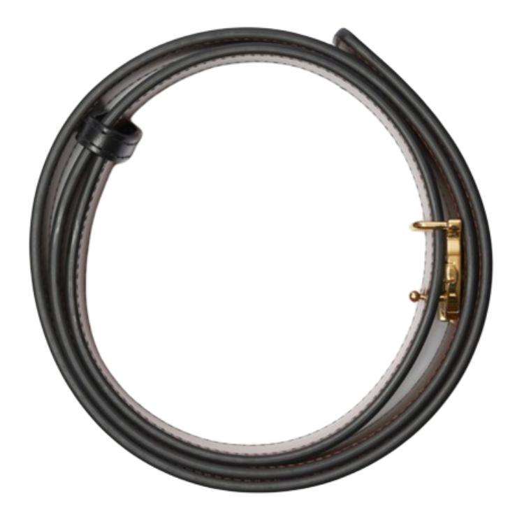 (Women) Burberry  Solid Black Leather Belt with Plaque Buckle 3cm. 80718341 圖 3