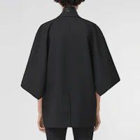 Shop (Women) Burberry Solid Black Shawl Sleeve Suit Jacket SS22 Collection. 80545041