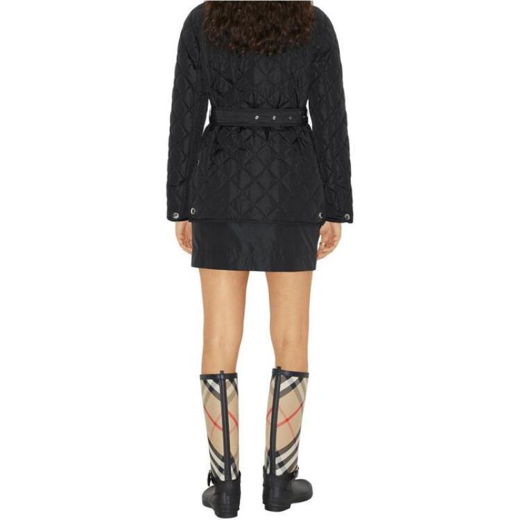 (Women) Burberry  Solid Black Single-Breasted Long Sleeve Jacket Coat. 80718431 圖 5