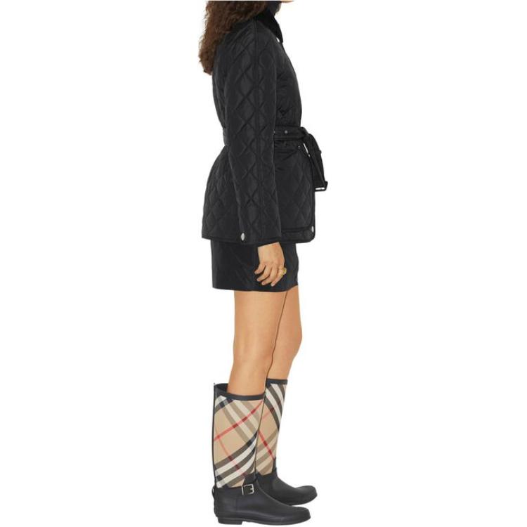 (Women) Burberry  Solid Black Single-Breasted Long Sleeve Jacket Coat. 80718431 圖 6