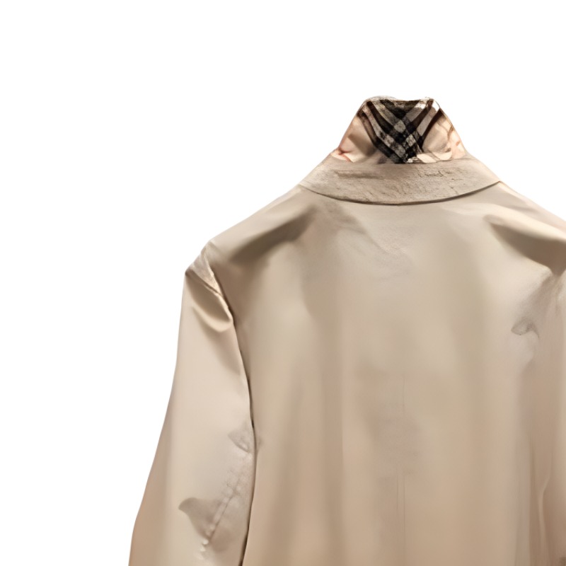 (Women) Burberry  Solid Color Button-Up Long Sleeve Trench Coat Khaki FW23 80677641 圖 8