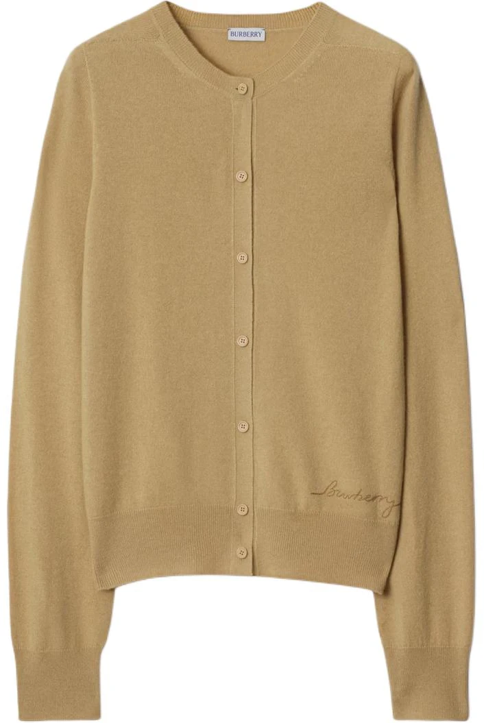 women-burberry-solid-color-cashmere-cardigan-long-sleeve-khaki-80963361