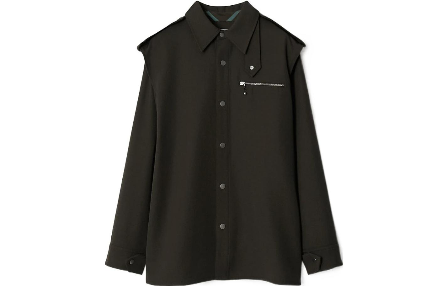 (Women) Burberry  Solid Color Casual Long Sleeve Shirt Brown 80774721