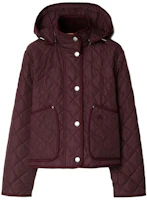 (Women) Burberry Solid Color Casual Single-Breasted Jacket Dark Burgundy 80776621 (Women) Burberry Solid Color Casual Single-Breasted Jacket Dark Burgundy 80776621