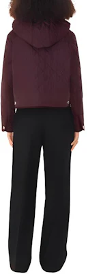 (W) Burberry Jaket Kasual Single-Breasted Warna Burgundy Gelap 80776621 Shop (W) Burberry Jaket Kasual Single-Breasted Warna Burgundy Gelap 80776621