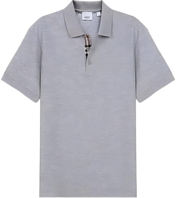 (W) Burberry Polo Casual Corte Recto Color Sólido - Gris. 8066901 Order (W) Burberry Polo Casual Corte Recto Color Sólido - Gris. 8066901