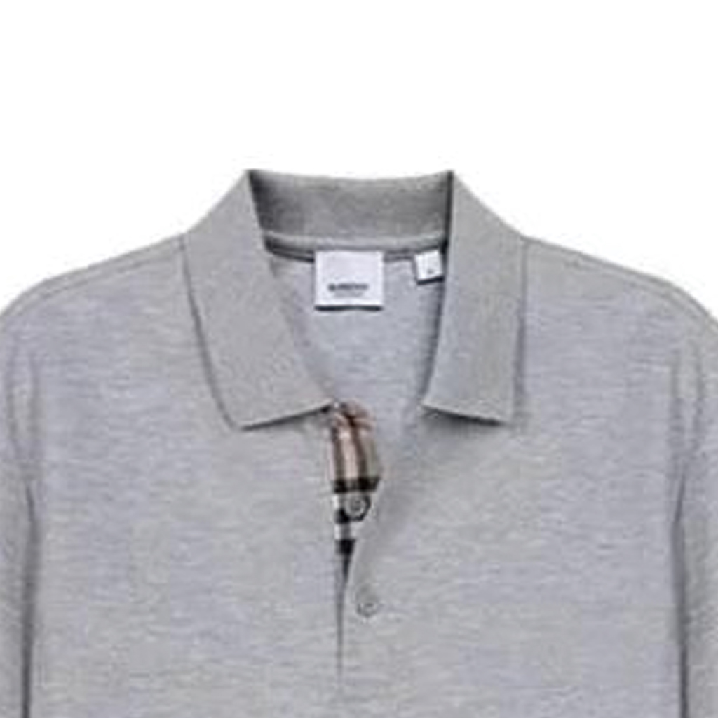Lookbook (W) Burberry Polo Casual Corte Recto Color Sólido - Gris. 8066901