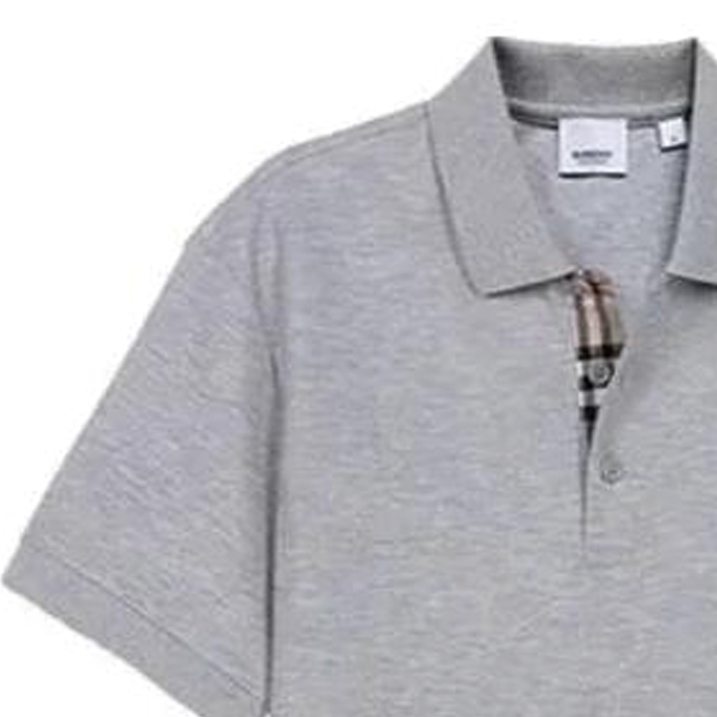 Shop (W) Burberry Polo Casual Corte Recto Color Sólido - Gris. 8066901