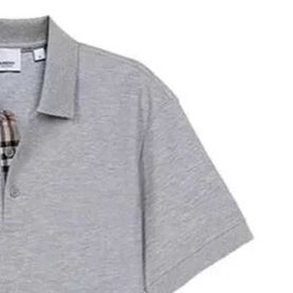 Sizing (W) Burberry Polo Casual Corte Recto Color Sólido - Gris. 8066901