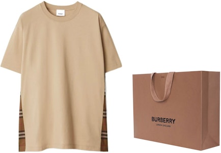 (W) Burberry T-Shirt Kuning Coklat Lembut Corak Kotak Leher Bulat SS24. 80851101 Shop (W) Burberry T-Shirt Kuning Coklat Lembut Corak Kotak Leher Bulat SS24. 80851101