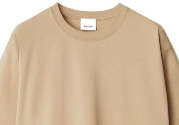 (W) Burberry T-Shirt Kuning Coklat Lembut Corak Kotak Leher Bulat SS24. 80851101 Details for (W) Burberry T-Shirt Kuning Coklat Lembut Corak Kotak Leher Bulat SS24. 80851101