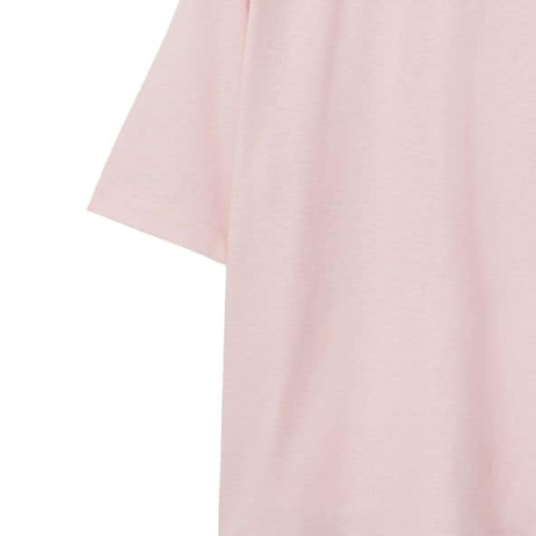 Sizing (W) Burberry Kaos Oblong Warna Solid Leher Bulat Pink Muda FW23 Relaxed Fit. 80835991