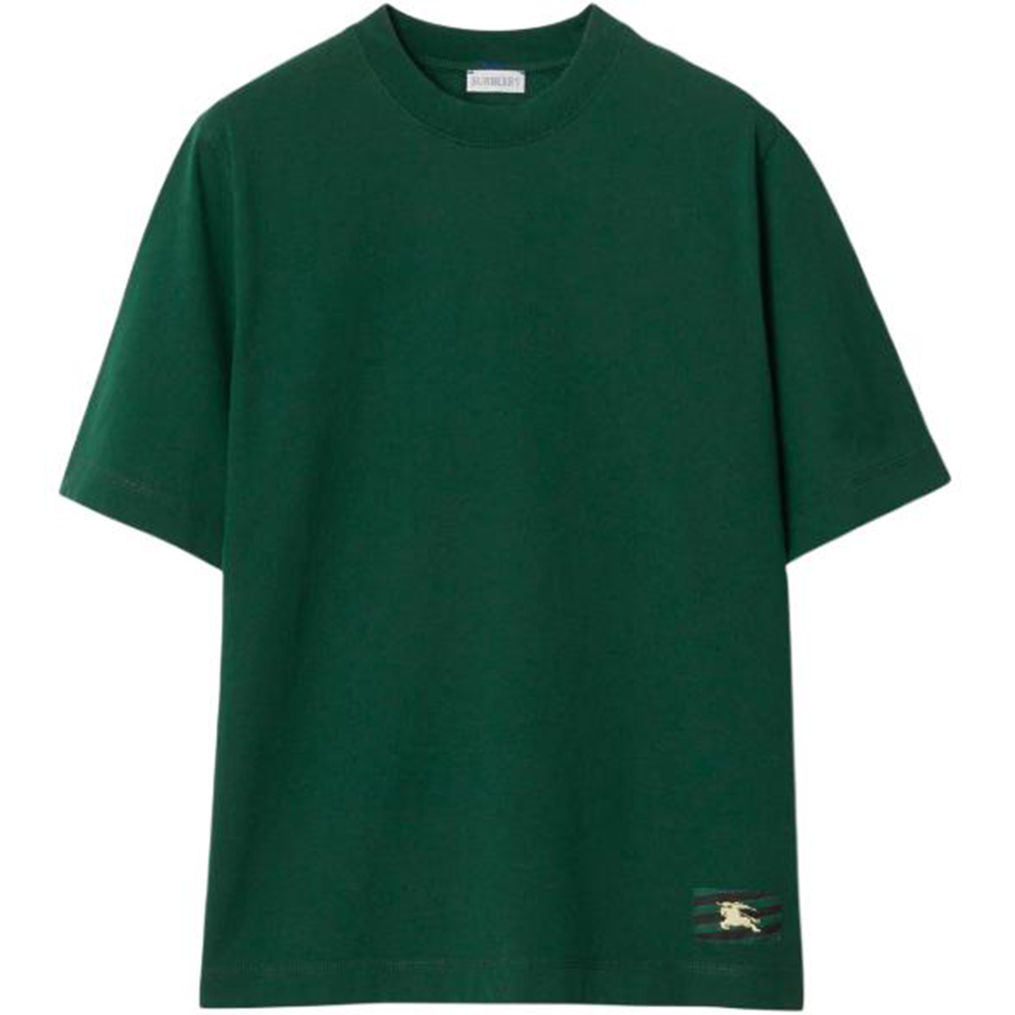 (Women) Burberry  Solid Color Crewneck Slim Fit Short Sleeve T-Shirt Green 80798841