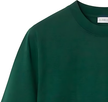 (Women) Burberry Solid Color Crewneck Slim Fit Short Sleeve T-Shirt Green 80798841 Cheap (Women) Burberry Solid Color Crewneck Slim Fit Short Sleeve T-Shirt Green 80798841