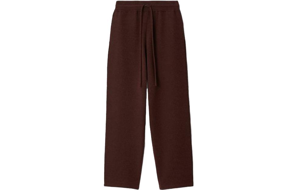 Order (Women) Burberry  Solid Color Drawstring Loose Fit Casual Pants Brown 80773481