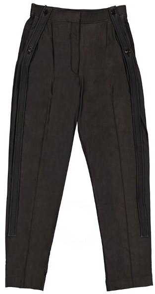 women-burberry-solid-color-elastic-casual-pants-black-45642741