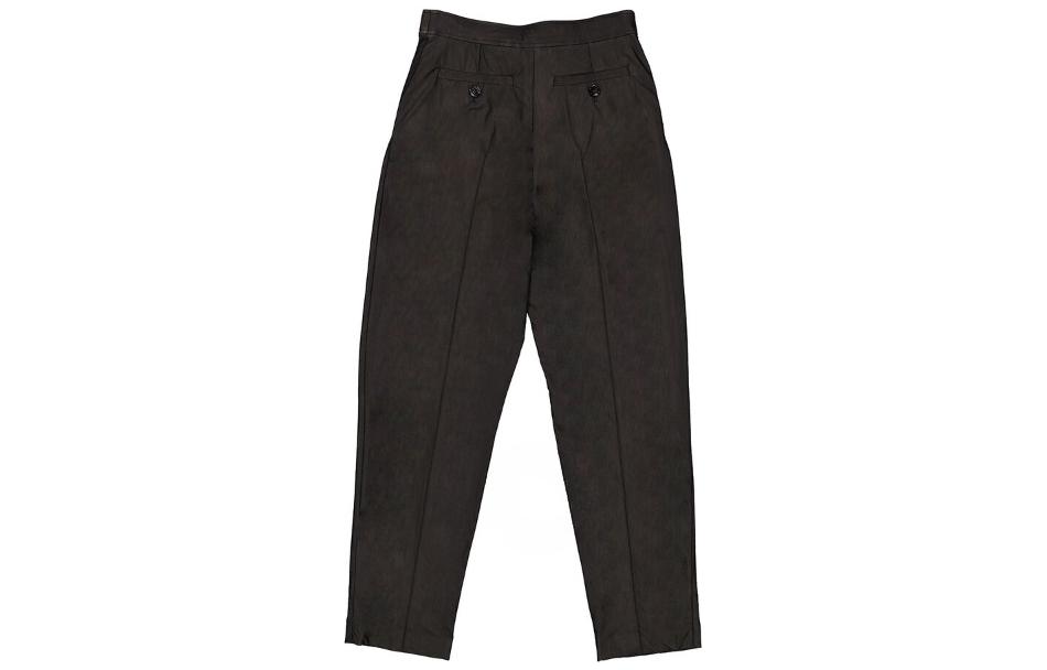 Lookbook (W) Pantalones Casuales Negros Burberry Color Sólido con Elástico. 45642741