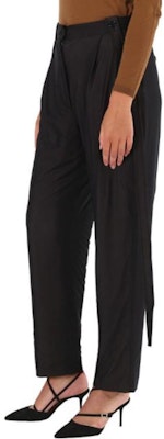 (W) Pantalones Casuales Negros Burberry Color Sólido con Elástico. 45642741 Details for (W) Pantalones Casuales Negros Burberry Color Sólido con Elástico. 45642741