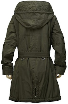 (W) Burberry Jaket Mid-Length Tudung Tali Warna Gelap Olive. 80061221 Lookbook (W) Burberry Jaket Mid-Length Tudung Tali Warna Gelap Olive. 80061221