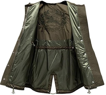 (W) Burberry Jaket Mid-Length Tudung Tali Warna Gelap Olive. 80061221 Shop (W) Burberry Jaket Mid-Length Tudung Tali Warna Gelap Olive. 80061221