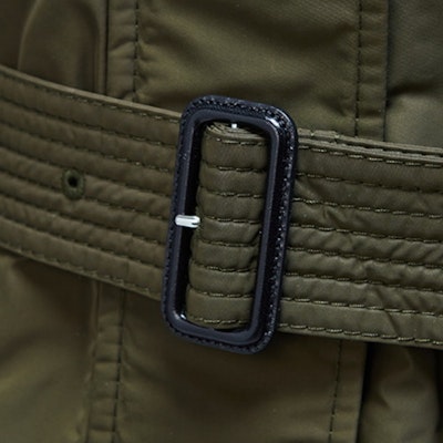 (W) Burberry Jaket Mid-Length Tudung Tali Warna Gelap Olive. 80061221 Cheap (W) Burberry Jaket Mid-Length Tudung Tali Warna Gelap Olive. 80061221