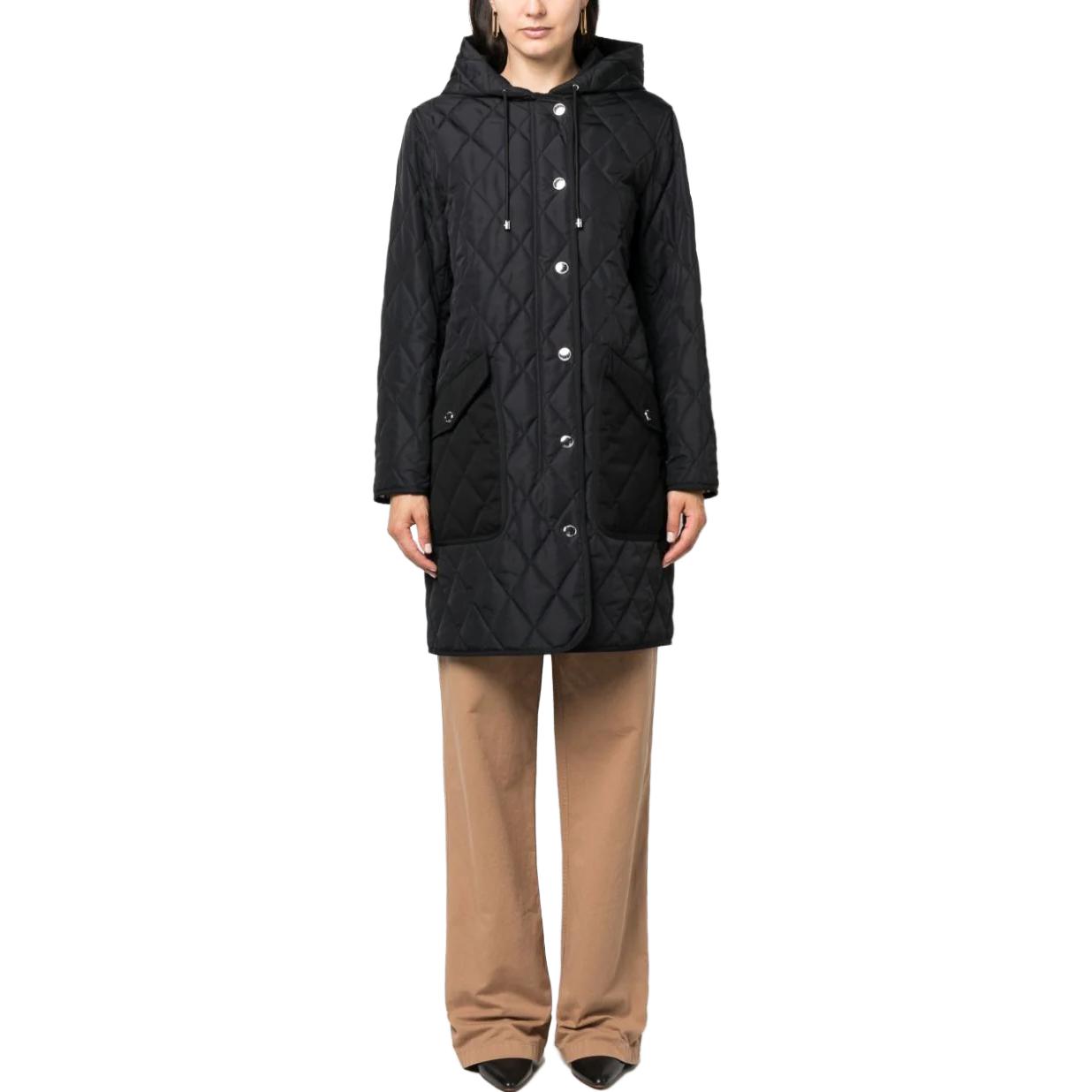 (Women) Burberry  Solid Color Hooded Long Sleeve Jacket Black 80726701 圖 3