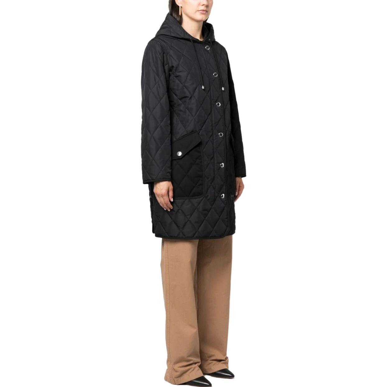 (Women) Burberry  Solid Color Hooded Long Sleeve Jacket Black 80726701 圖 5