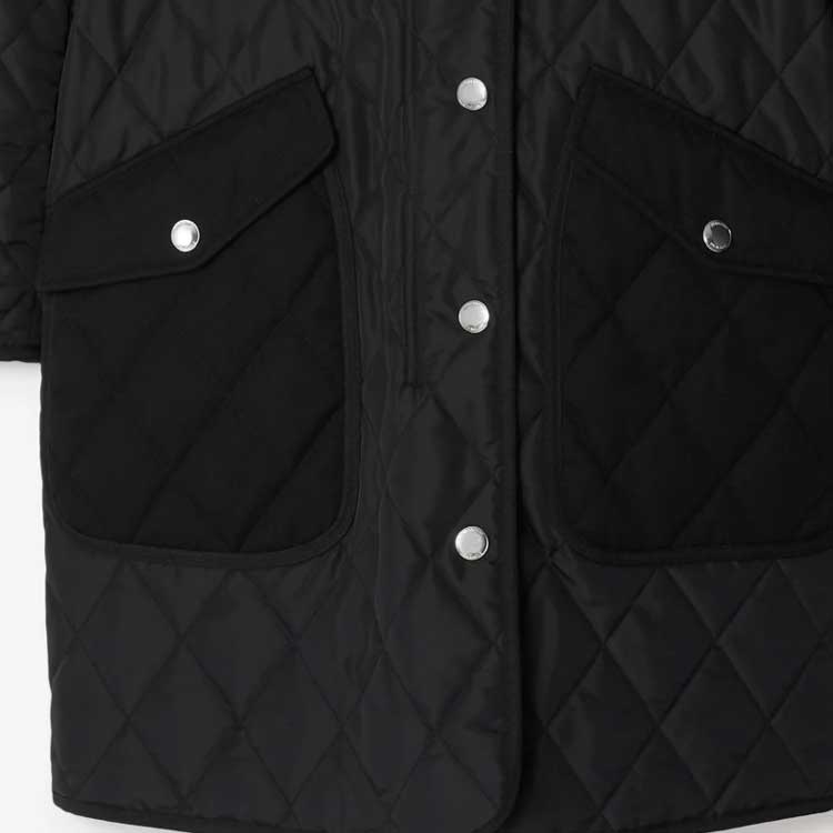 (Women) Burberry  Solid Color Hooded Long Sleeve Jacket Black 80726701 圖 6