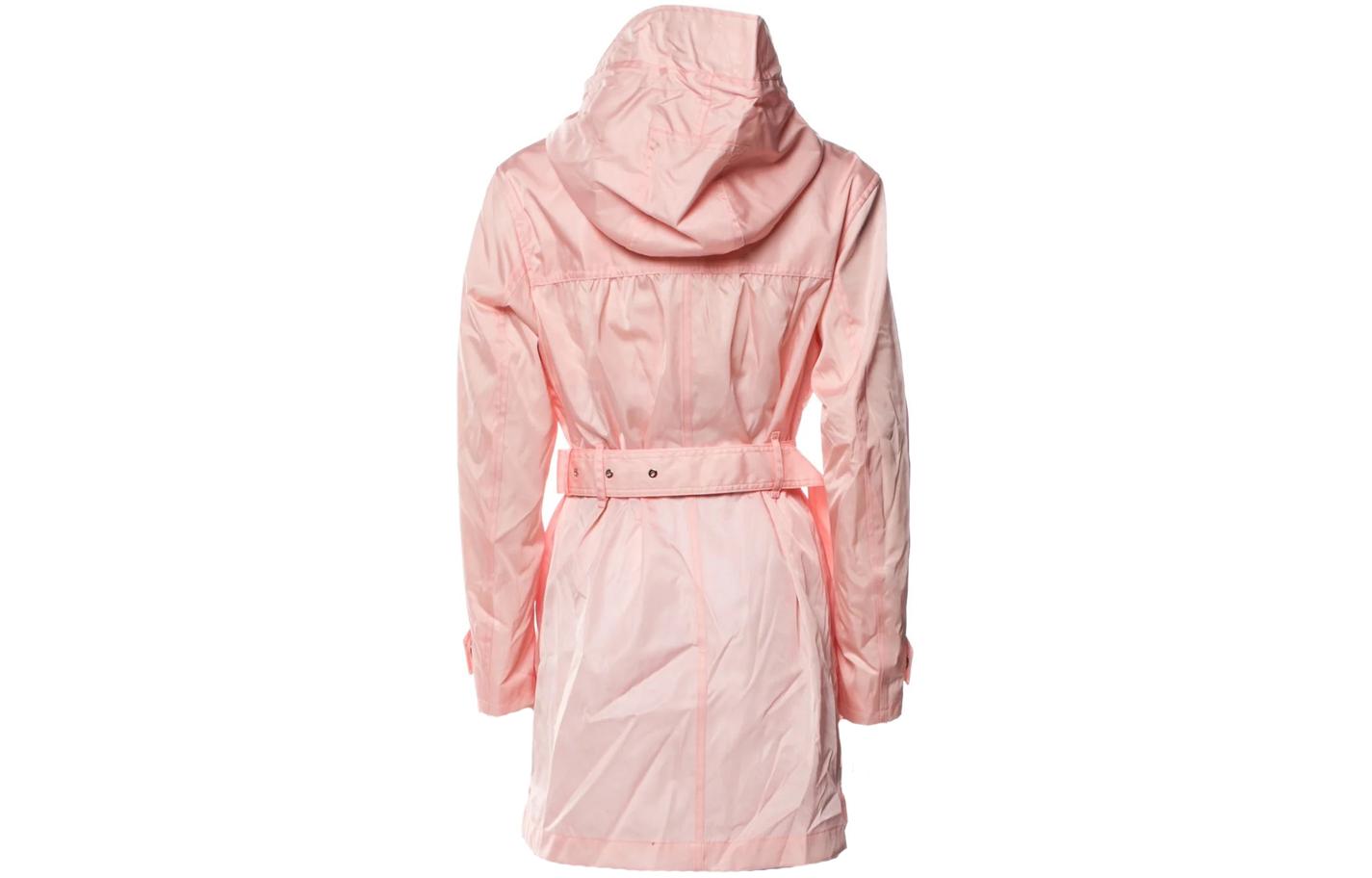(Women) Burberry  Solid Color Hooded Long Sleeve Trench Coat - Pink. 80677511 圖 3