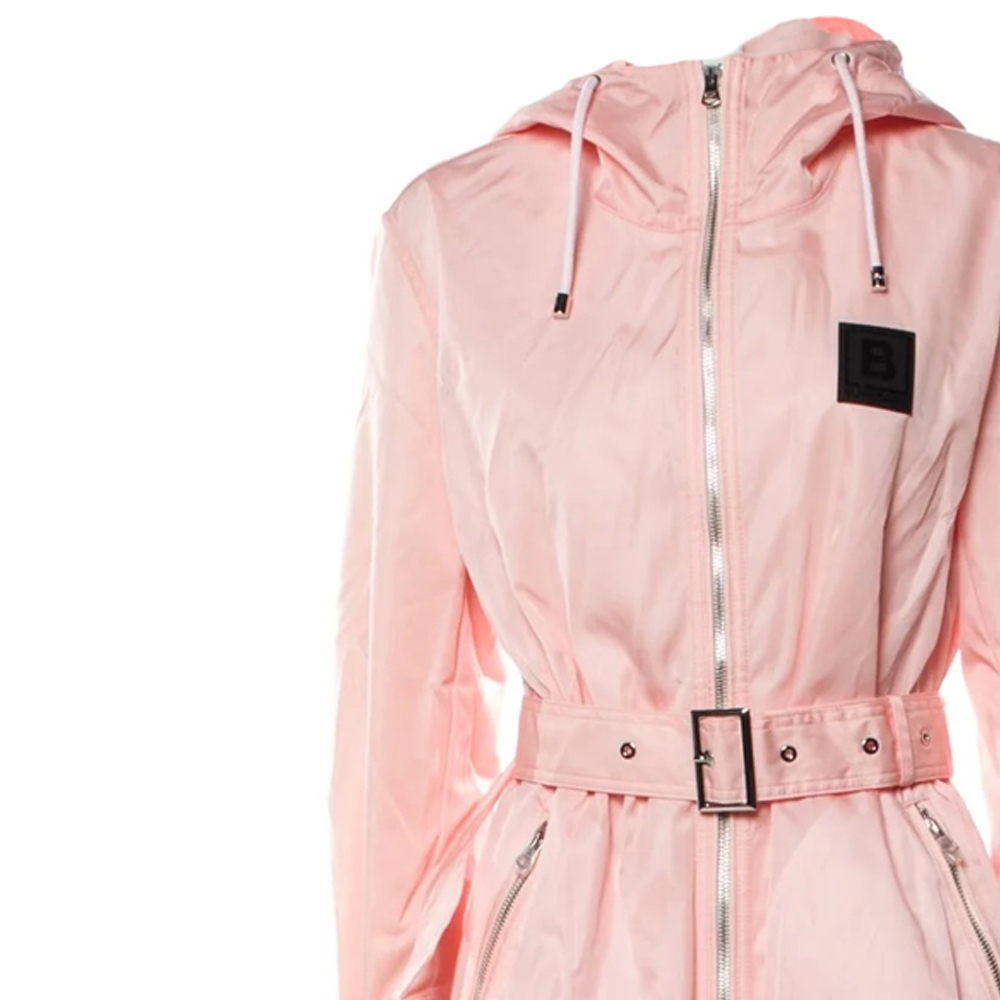 (Women) Burberry  Solid Color Hooded Long Sleeve Trench Coat - Pink. 80677511 圖 5