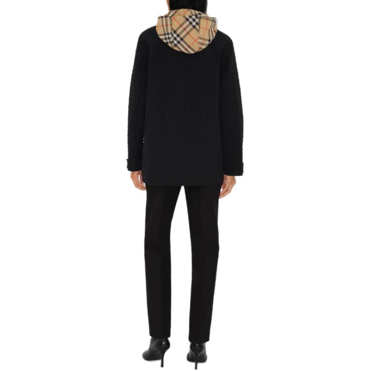 (Women) Burberry  Solid Color Hooded Loose Fit Jacket Black 80938761 圖 6