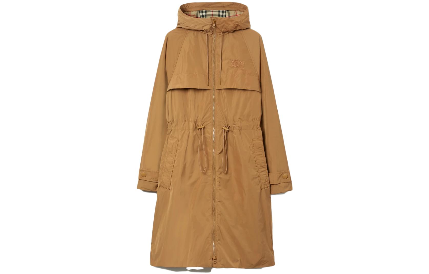 Buy (W) Burberry 純色連帽風衣外套 - 駝色米色 80707621