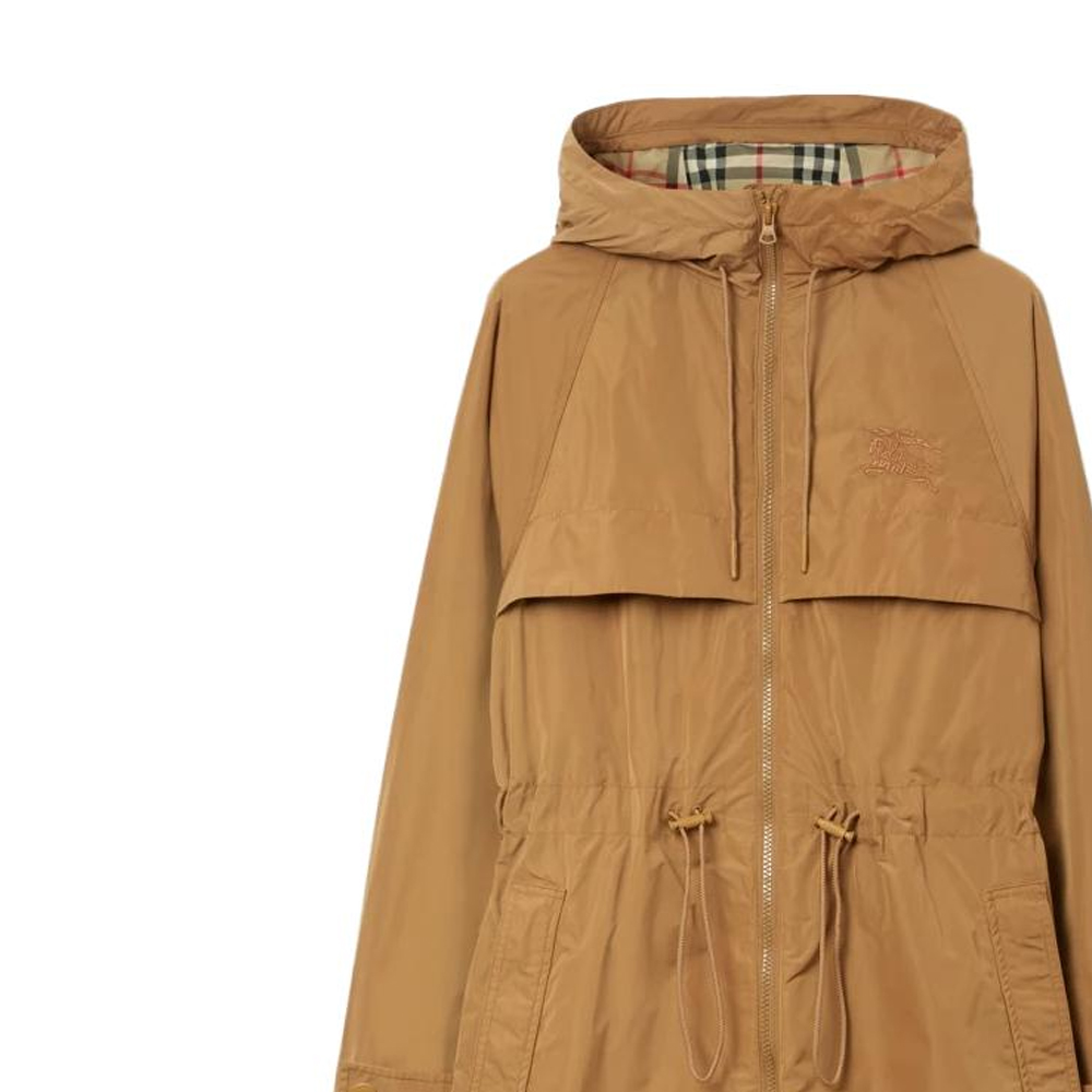 Lookbook (W) Burberry 純色連帽風衣外套 - 駝色米色 80707621