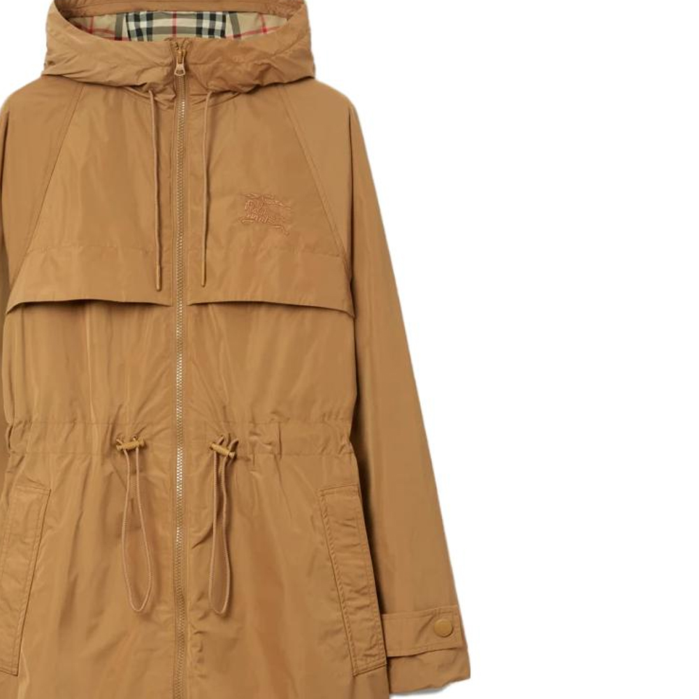 Details for (W) Burberry 純色連帽風衣外套 - 駝色米色 80707621