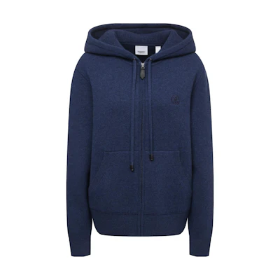 (Women) Burberry Solid Color Hooded Zip-Up Jacket 80405191