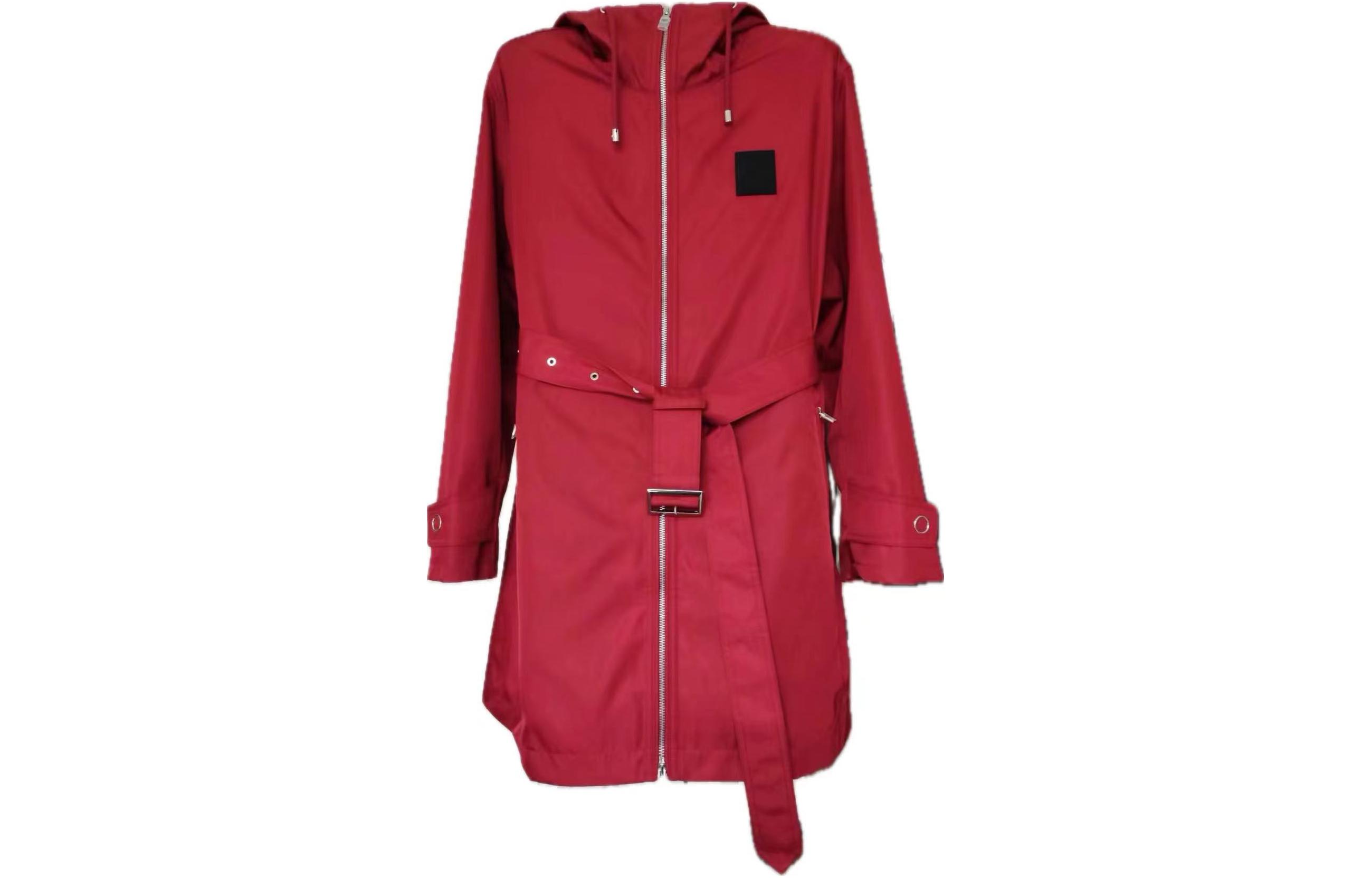 (Women) Burberry  Solid Color Hooded Zip Casual Long Sleeve Trench Coat 80613911 圖 3