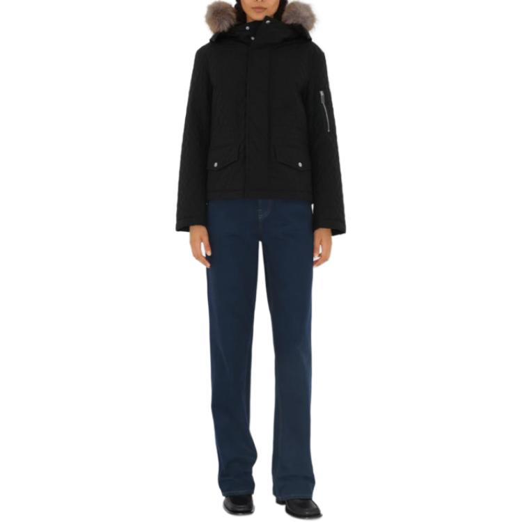 Lookbook (W) バーバリー 無地 フーディ ジップジャケット ブラック 80952331