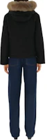 Purchase (Women) Burberry Solid Color Hoodie Zip Jacket Black 80952331