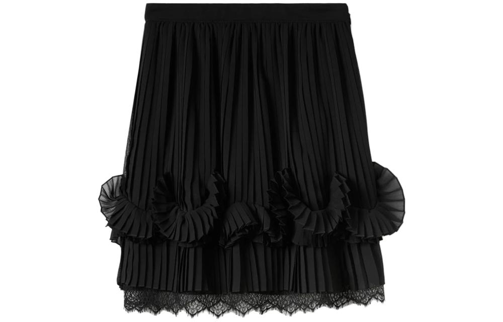 Order (Women) Burberry  Solid Color Lace Pleated Short Casual Skirt. 80678191