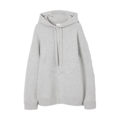 (Women) Burberry Solid Color Letter Print Pullover Sweatshirt Gray. 80715431