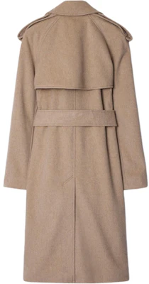 (Women) Burberry Solid Color Long Sleeve Belted Cuban Collar Coat Camel. 80938441 Lookbook (Women) Burberry Solid Color Long Sleeve Belted Cuban Collar Coat Camel. 80938441