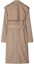 Lookbook (Women) Burberry Solid Color Long Sleeve Belted Cuban Collar Coat Camel. 80938441