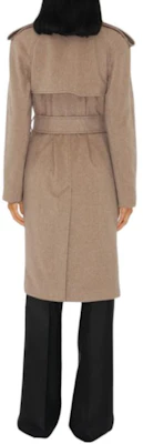(Women) Burberry Solid Color Long Sleeve Belted Cuban Collar Coat Camel. 80938441 Purchase (Women) Burberry Solid Color Long Sleeve Belted Cuban Collar Coat Camel. 80938441