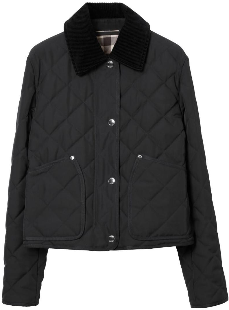 women-burberry-solid-color-long-sleeve-cotton-jacket-black-80785191