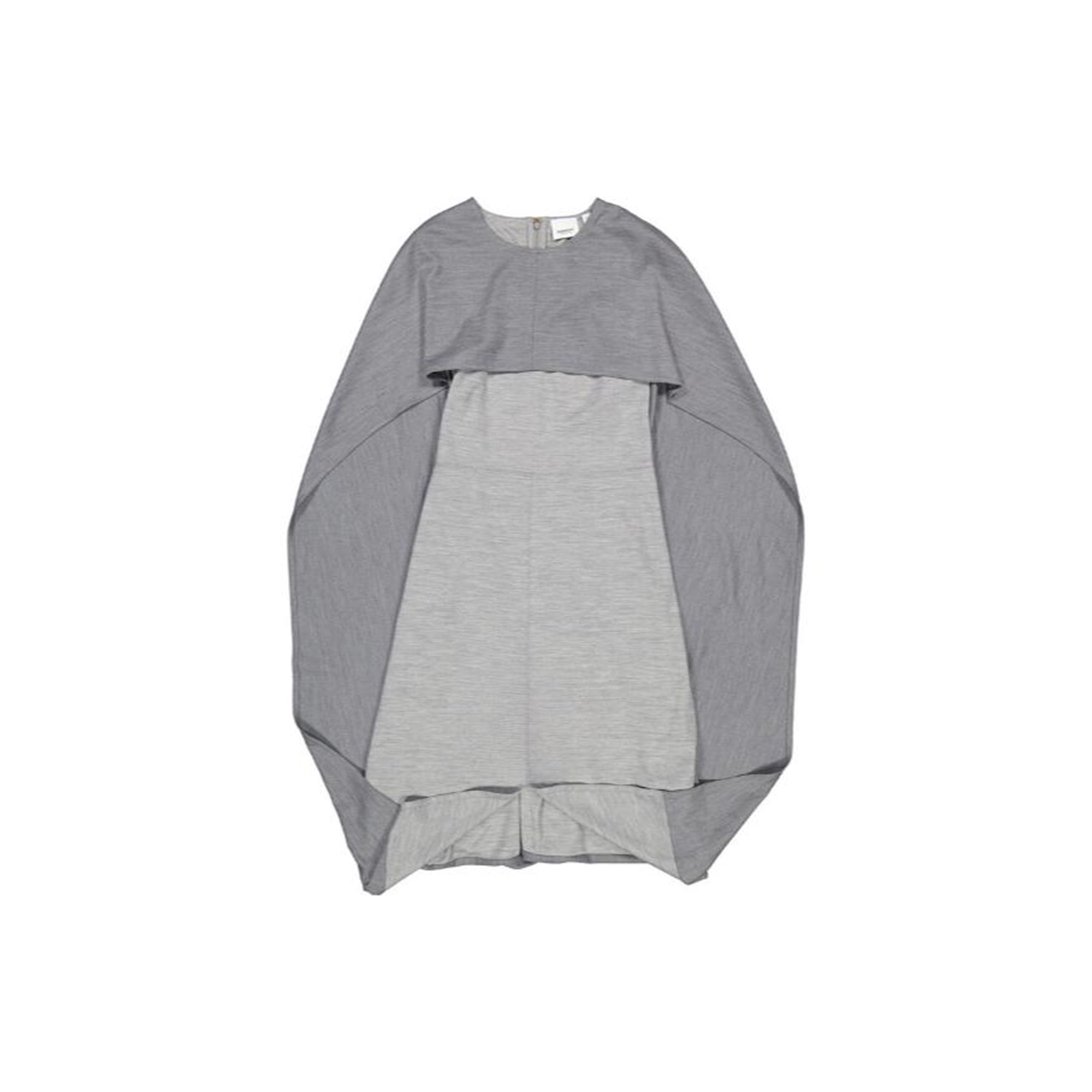 (Women) Burberry  Solid Color Loose Cape-Style Sleeveless Short Dress. 45642901