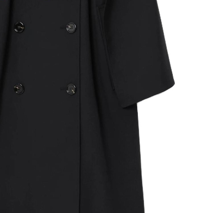 (Women) Burberry  Solid Color Loose Fit Mid-Length Trench Coat Black 80711251 圖 6