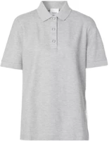(Women) Burberry Solid Color Short Sleeve Polo Shirt Grey 80294631 (Women) Burberry Solid Color Short Sleeve Polo Shirt Grey 80294631