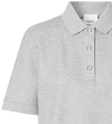 (W) 버버리 솔리드 컬러 반소매 폴로 셔츠 그레이 80294631 Shop (W) 버버리 솔리드 컬러 반소매 폴로 셔츠 그레이 80294631